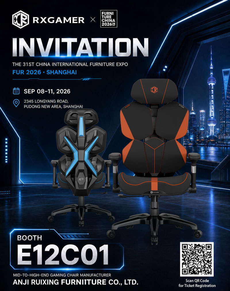 ANJI RUIXING FURNITURE CO., LTD. FURNITURE CHINA 2026에서 혁신적인 게임 및 사무용 의자 솔루션 선보일 예정